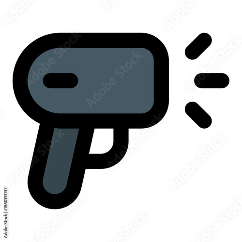 Scanner Filled Line Icon Vector, Bold Outline Ecommerce and Shopping Symbol for Online Store and Marketplace Concept