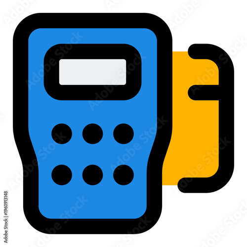 Pos Filled Line Icon Vector, Bold Outline Ecommerce and Shopping Symbol for Online Store and Marketplace Concept