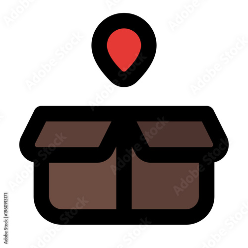 Placeholder Filled Line Icon Vector, Bold Outline Ecommerce and Shopping Symbol for Online Store and Marketplace Concept