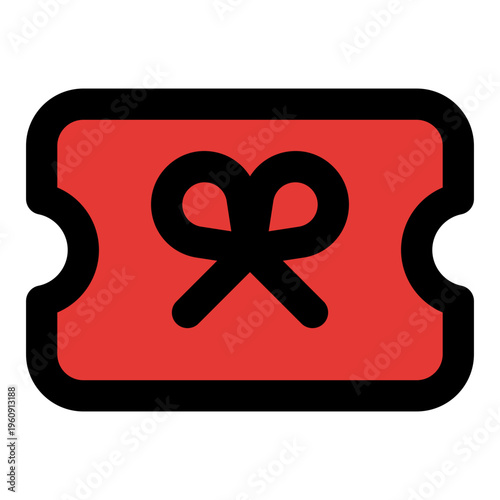 Gift Card Filled Line Icon Vector, Bold Outline Ecommerce and Shopping Symbol for Online Store and Marketplace Concept