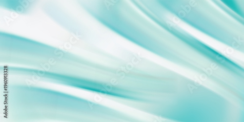 Abstract Teal and White Liquid Marble Background with Elegant Flowing Acrylic Ink Swirls. Modern creative trendy design in vector illustration