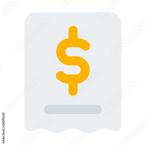 Bill Flat Icon Vector, Colorful Ecommerce and Shopping Symbol for Online Store and Marketplace Concept