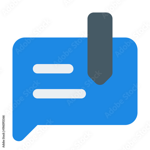 Comment Flat Icon Vector, Colorful Ecommerce and Shopping Symbol for Online Store and Marketplace Concept