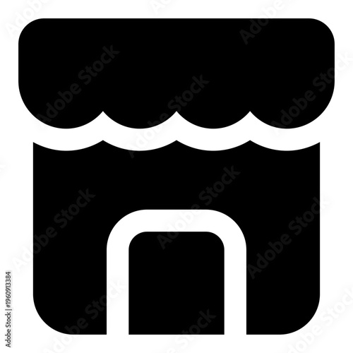 Shop Glyph Icon Vector, Solid Ecommerce and Shopping Symbol for Online Store and Marketplace Concept