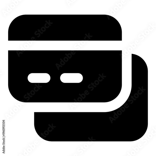 Credit Card Glyph Icon Vector, Solid Ecommerce and Shopping Symbol for Online Store and Marketplace Concept