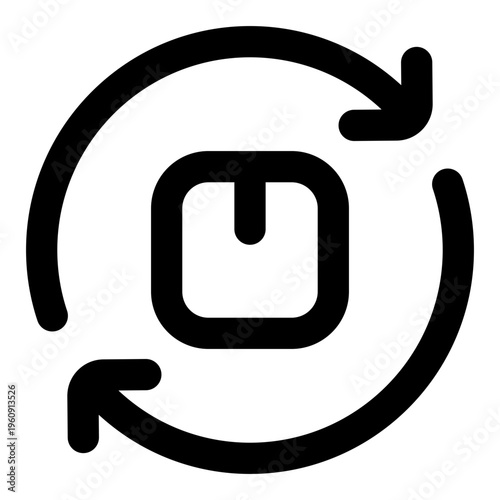 Return Line Icon Vector, Modern Outline Ecommerce and Shopping Symbol for Online Store and Marketplace Concept