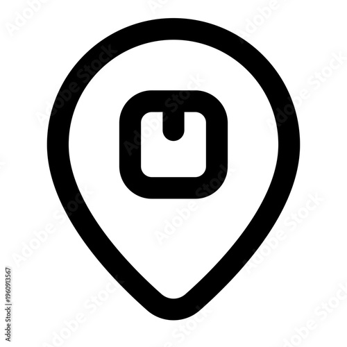 Location Line Icon Vector, Modern Outline Ecommerce and Shopping Symbol for Online Store and Marketplace Concept
