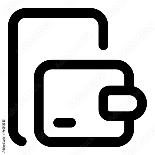 Digital Wallet Line Icon Vector, Modern Outline Ecommerce and Shopping Symbol for Online Store and Marketplace Concept