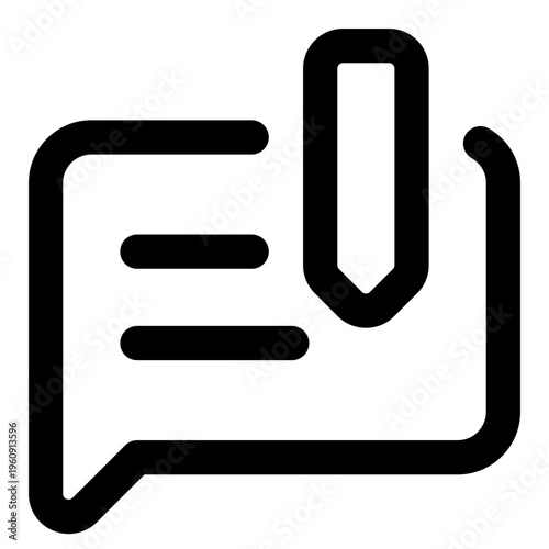 Comment Line Icon Vector, Modern Outline Ecommerce and Shopping Symbol for Online Store and Marketplace Concept