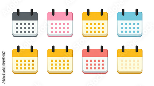 Wallpaper Mural Minimalist calendar icon flat design isolated on white background Torontodigital.ca