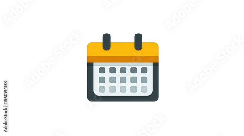 Wallpaper Mural Minimalist calendar icon flat design isolated on white background Torontodigital.ca