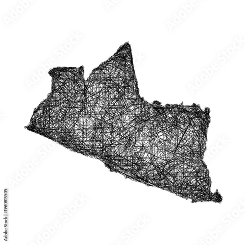 Sketch Yogyakarta outline map design
