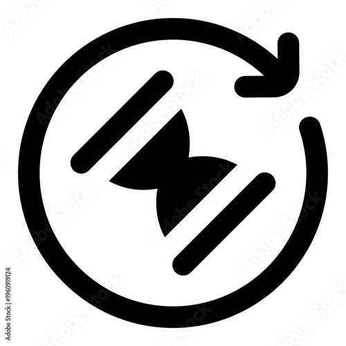 Konstfotografi Pending Glyph Icon Vector, Modern Time and Clock Symbol for Schedule, Timer, and