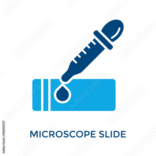 Microscope Slide Icon Dual Tone Style. Vector Illustration For Graphic Design