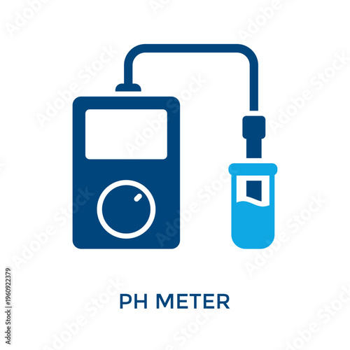 Ph Meter Icon Dual Tone Style. Vector Illustration For Graphic Design
