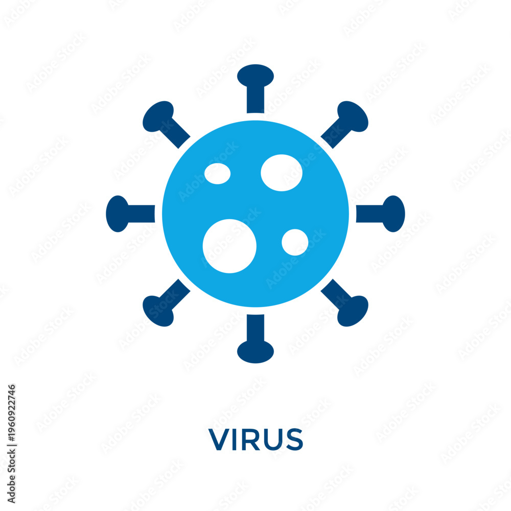 Fototapeta premium Virus Icon Dual Tone Style. Vector Illustration For Graphic Design