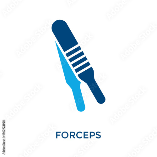 Forceps Icon Dual Tone Style. Vector Illustration For Graphic Design