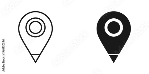 Free Download minimalist location pin icons set flat design vector illustration - GFXLoad