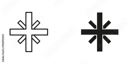 medical cross symbols flat design vector illustration for healthcare and first aid