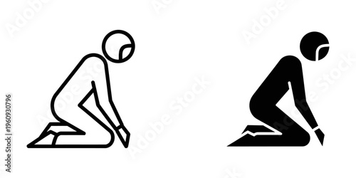 woman stretching and warming up before exercise flat design vector illustration