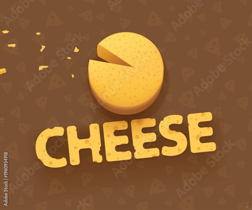 cheese logo with cheese wheel and text