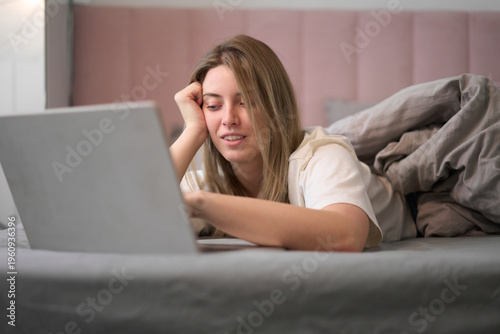Lighthearted Browsing While Resting Comfortably in Bed