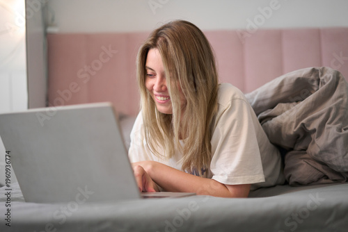 Relaxed Browsing While Lying in Cozy Bedding