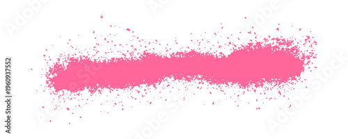 Bold Pink Spray Paint Brush Stroke with Authentic Aerosol Splatter and Urban Vandal Drip Detail.