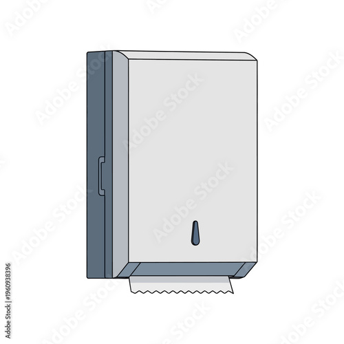 Paper Towel Dispenser Illustration Simple Design.