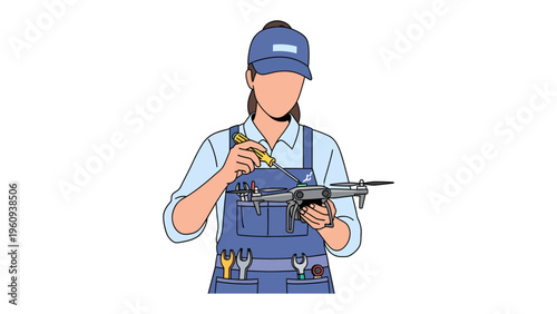 Precision Measurement: An illustration showcases a skilled worker meticulously using calipers to measure an object, representing precision and attention to detail.