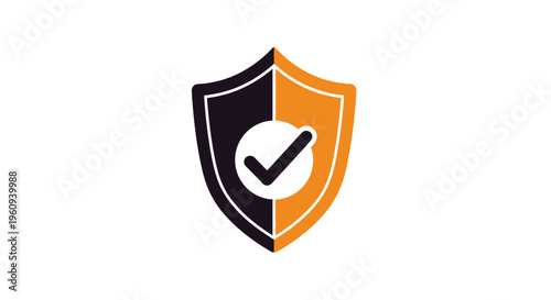 Shield with checkmark logo icon.