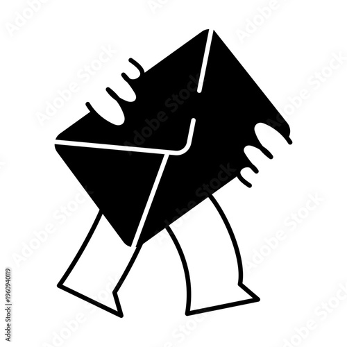 A doodle style illustration showing letter
