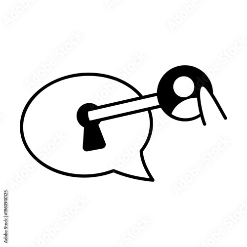 A sketchy style illustration depicting secure chat
