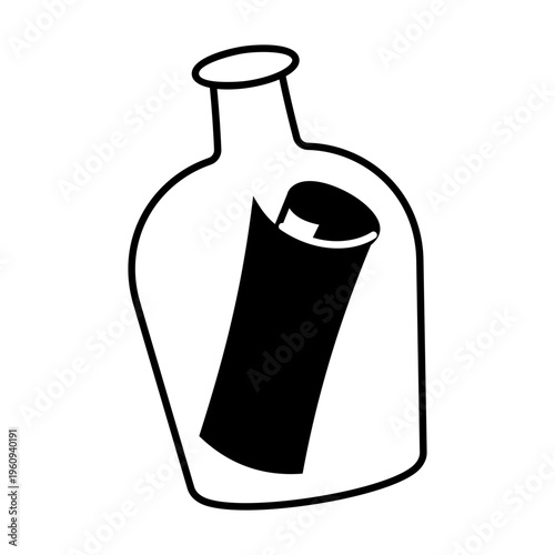 A drawing style icon representing open mail
