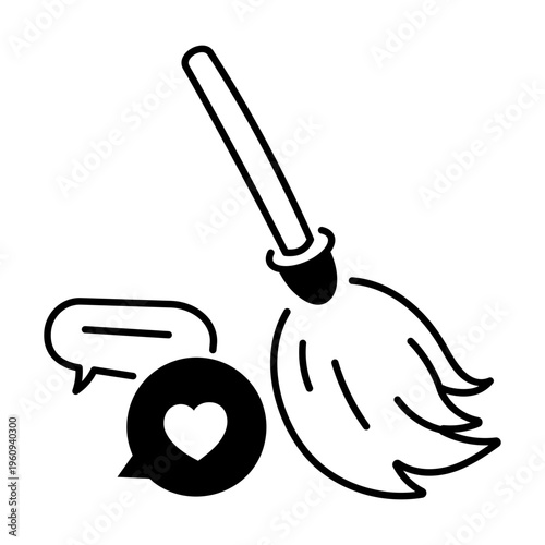 A drawing style icon representing open mail
