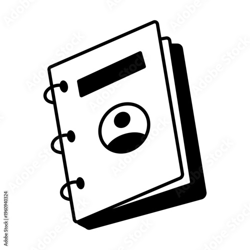 A drawing style icon representing open mail
