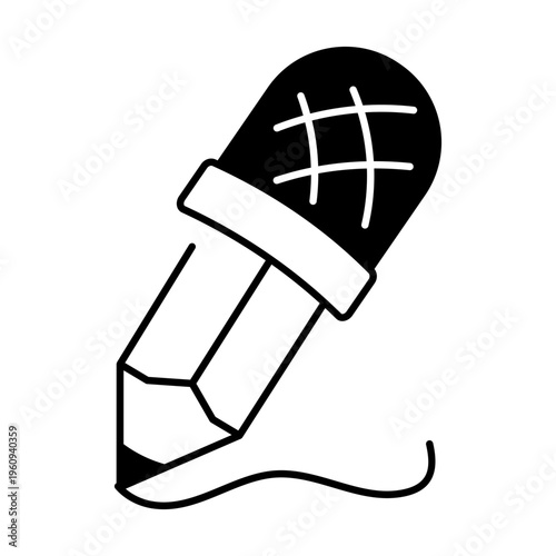 A drawing style icon representing open mail
