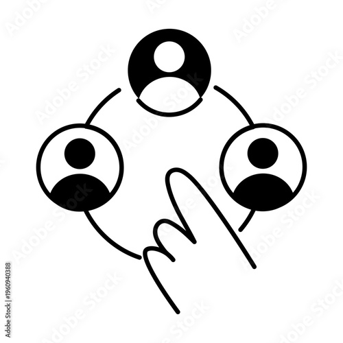 A drawing style icon representing open mail
