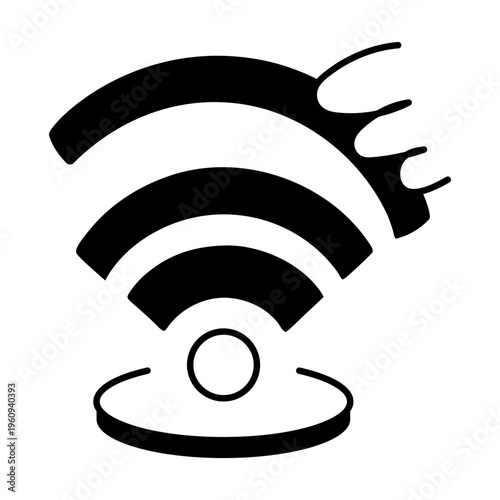 A drawing style icon representing open mail
