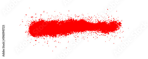 Long Red Aerosol Spray Paint Brush Line Featuring Artistic Drips and Gritty Graffiti Splatter Detail for Edgy Design.