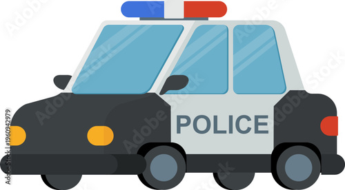 police car vector illustration