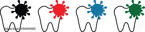 Dental bacteria concept illustration.