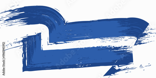 Abstract Blue and White Grunge Background with Halftone Style. Brush Stroke Illustration for Banner, Poster or Sports.