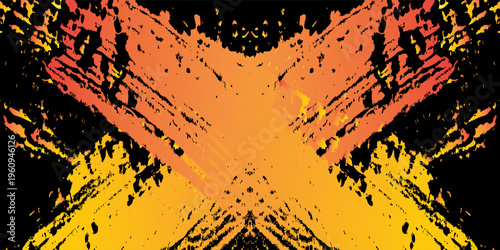 Sports background design with abstract templates of sports players in various activities. Football, basketball, baseball, tennis, rugby, cycling in yellow orange,