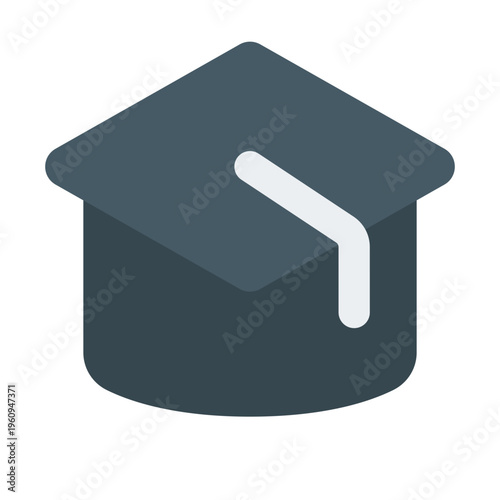 Graduation Cap Flat Icon Vector, Colorful Education and Learning Symbol for School, Study, and Back to School Concept