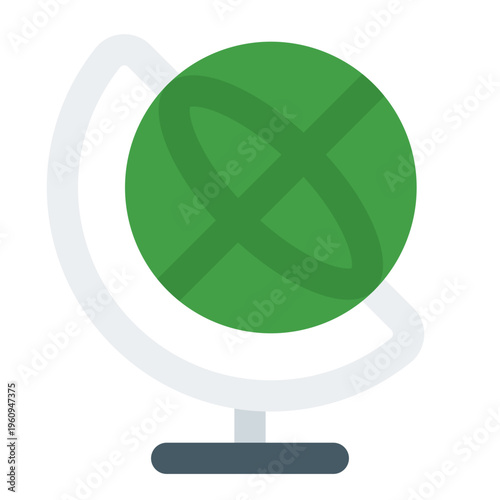 Globe Flat Icon Vector, Colorful Education and Learning Symbol for School, Study, and Back to School Concept