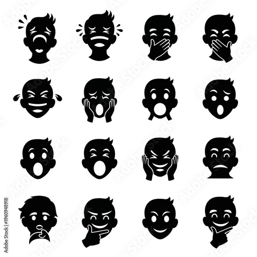 Collection of various facial expression icons.