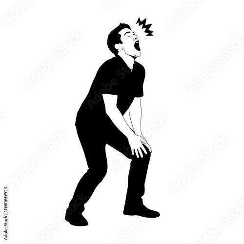 Man experiencing severe toothache pain.