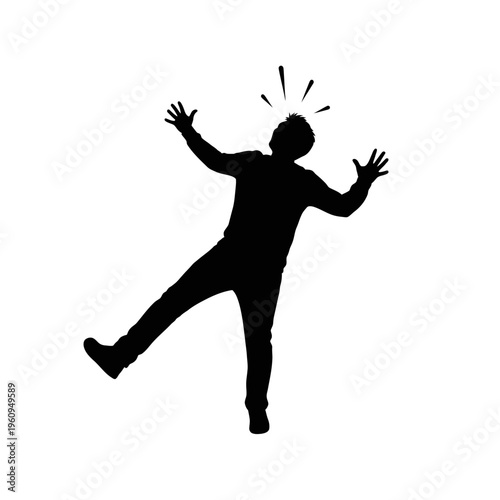 Man in a state of shock.