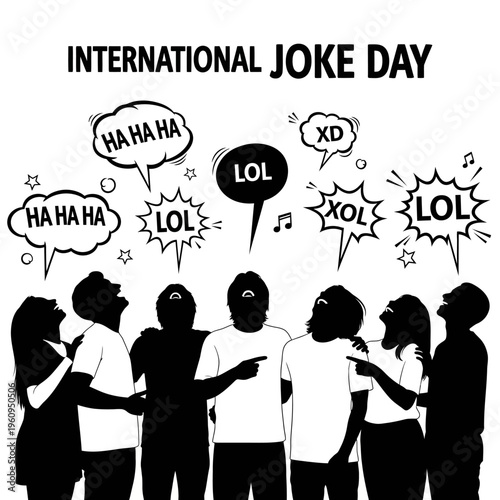 People laughing and having fun together.